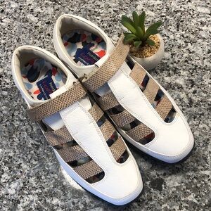 FOOTJOY lopro collection Wms7 GOLF SHOES White/Tan EUC